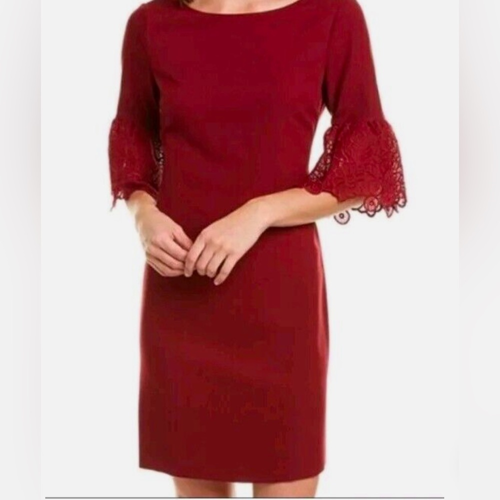 Karl Lagerfeld maroon 3/4 sleeve